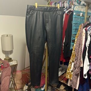 NWOT large philosophy faux leather leggings